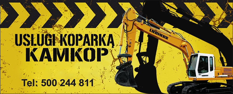 wizytówka firmy Kampkop usługi koparką